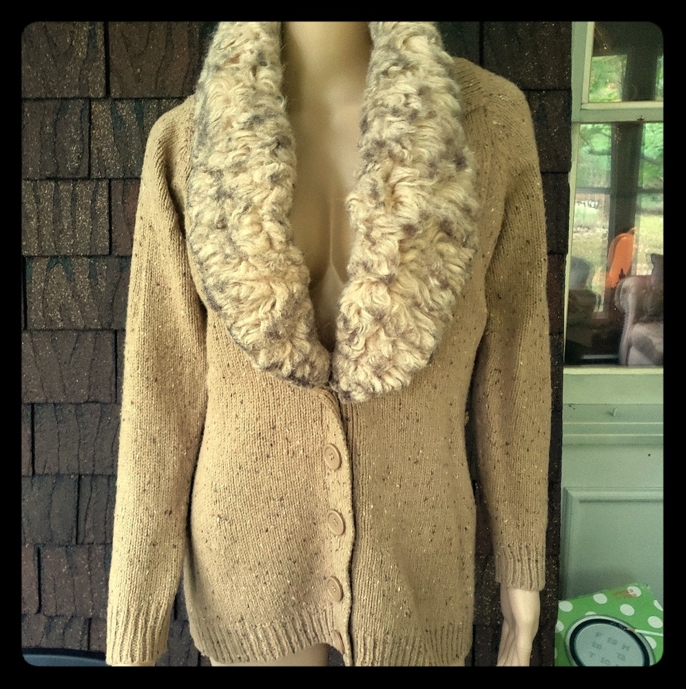 NY & CO. Faux Fur Long Sweater